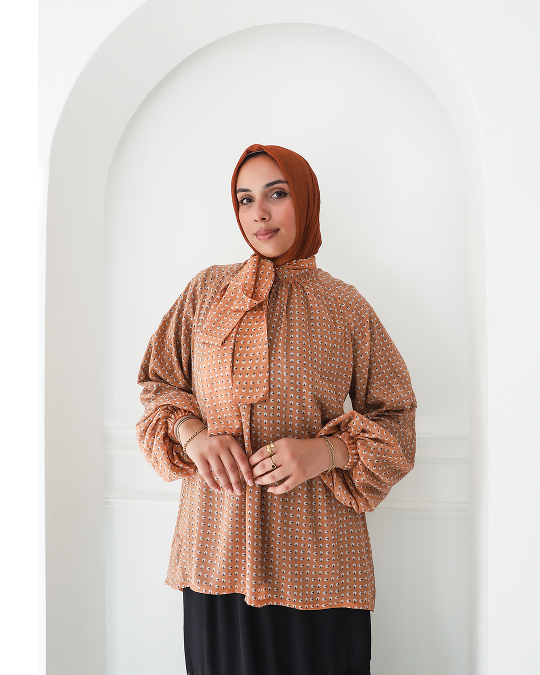 Bolka bow chiffon top
