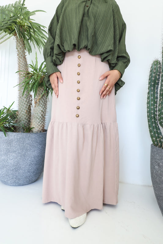 Rustic pastel Skirt in Beige