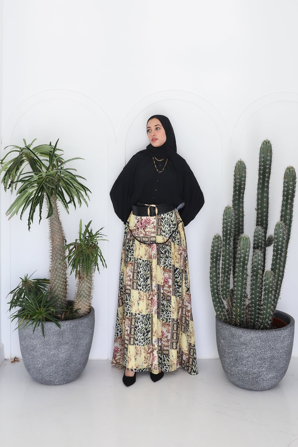Elan trim skirt in Flora-wild
