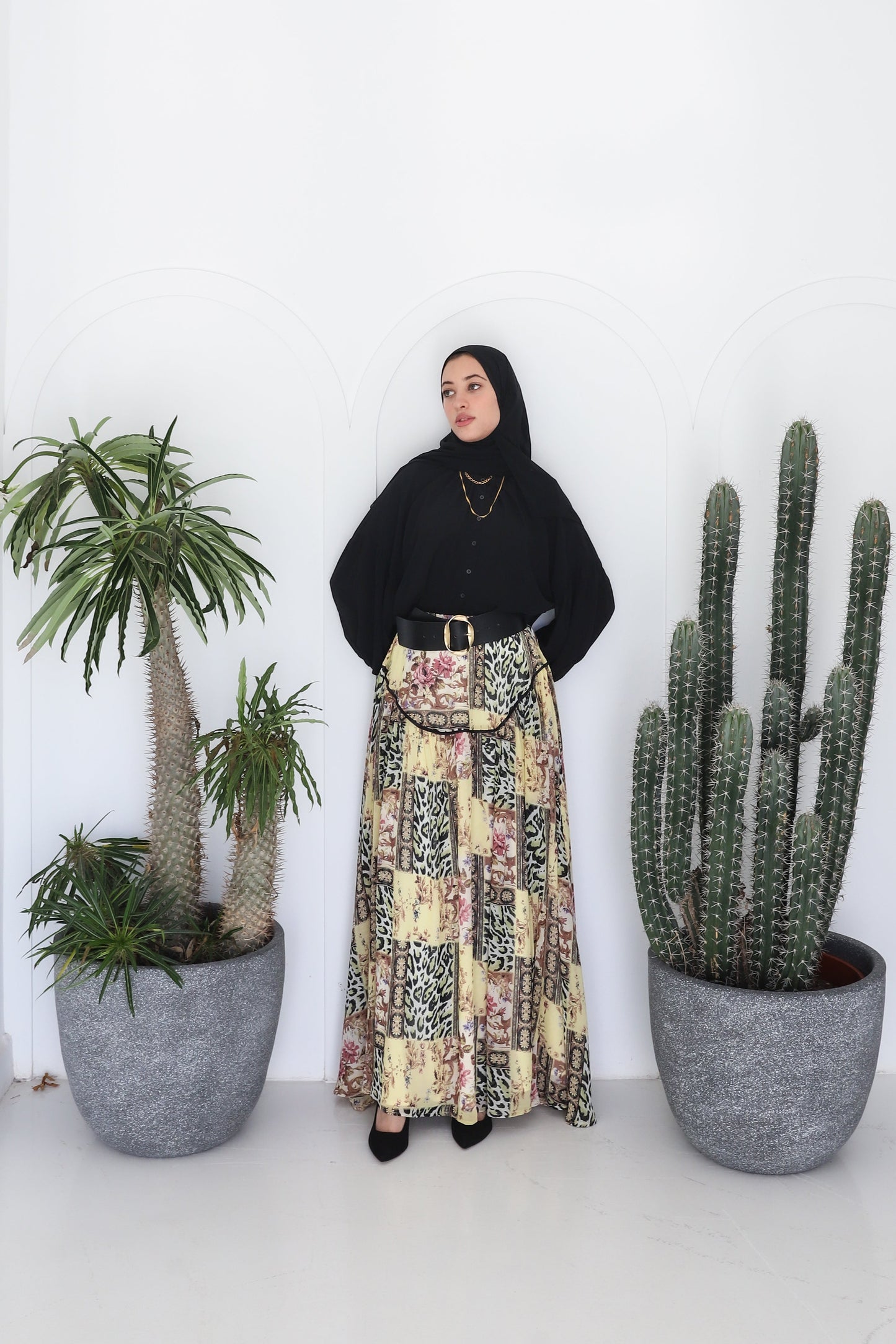 Elan trim skirt in Flora-wild