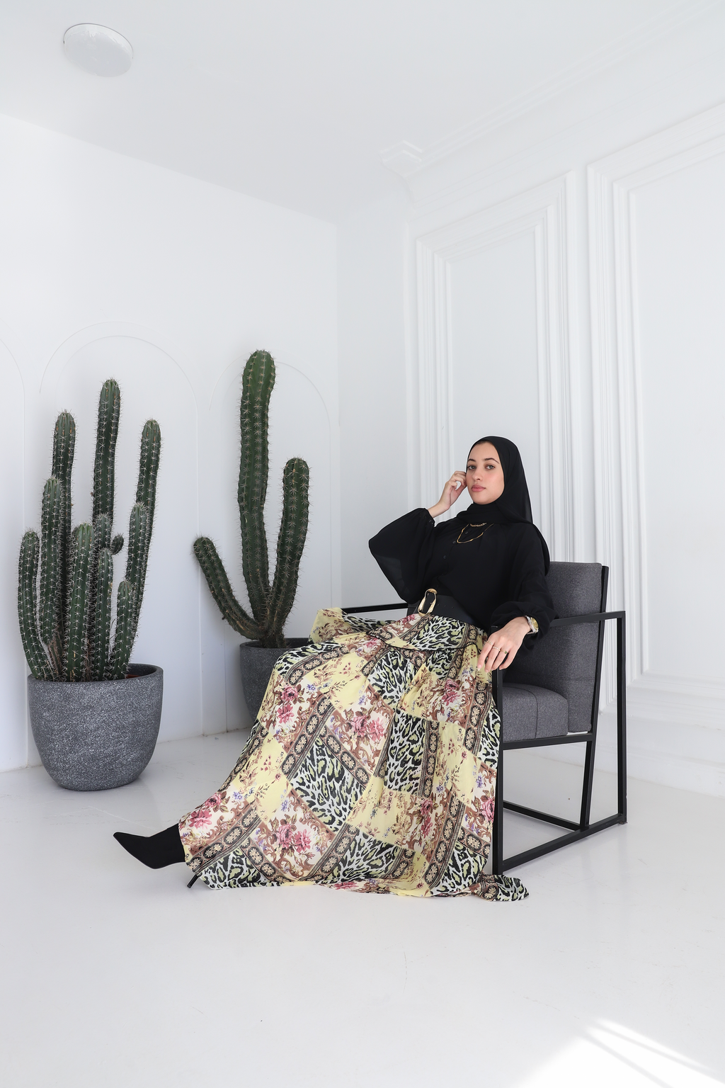 Elan trim skirt in Flora-wild
